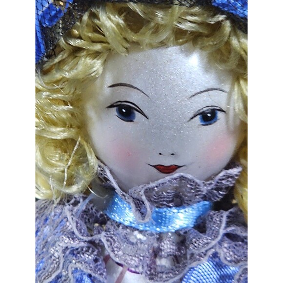 Vtg Kurt S. Adler The Mystique Collection Glass Ornament 8" Lady Victorian Dress - Picture 2 of 8